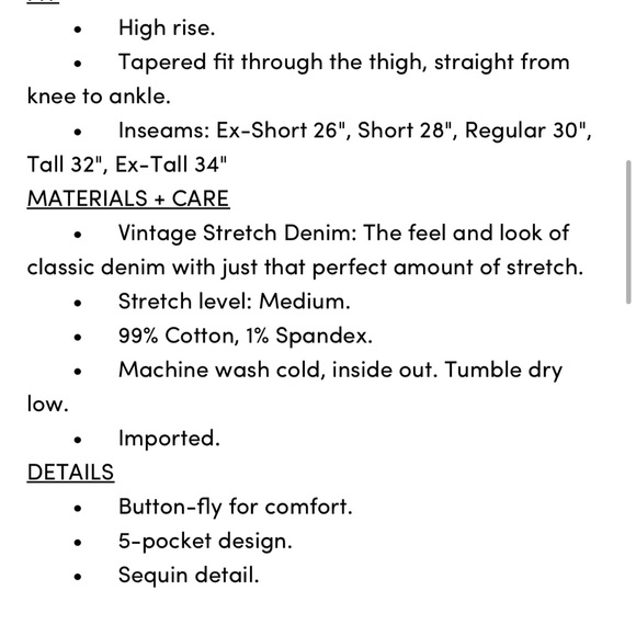 5/$30. High rise straight cut jeans - Picture 5 of 6